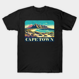 Vintage Cape Town Travel Poster Sticker | Howzit South Africa | Explore Table Mountain T-Shirt